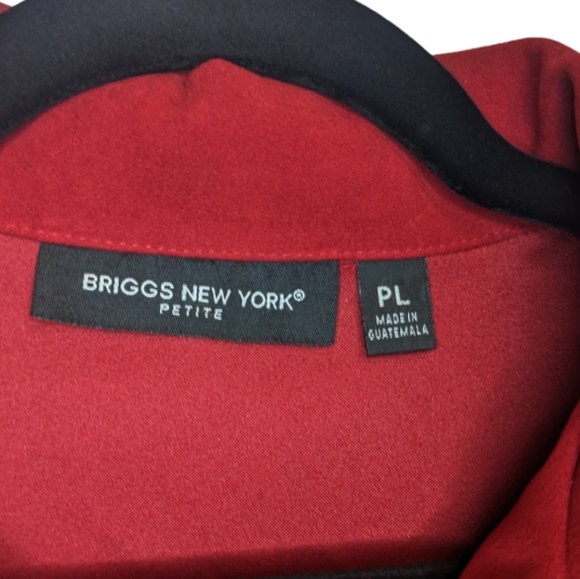 Briggs New York Petite Red Button Down Shirt Size PL ❤️ - Picture 3 of 9